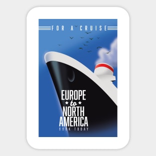 Europe to North America Cruise liner commercial Sticker